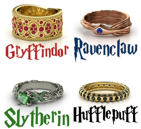 Hogwarts House Ring Designs