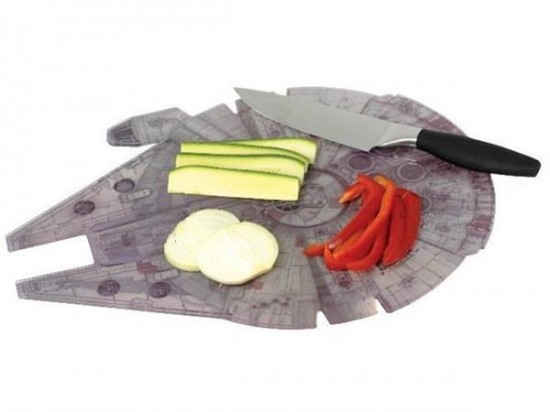 Millennium Falcon cutting board