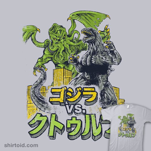 Godzilla vs. Cthulhu t-shirt