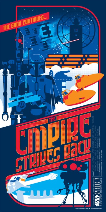 The Empire Strikes Back screenprint by Mark Daniels