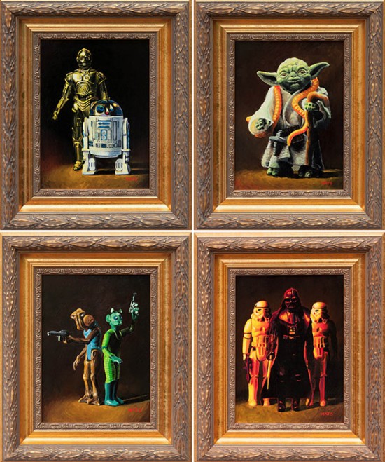 Vintage Star Wars Figure Paintings
