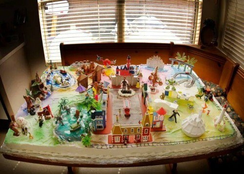 Massive Home Made Disneyland Cake