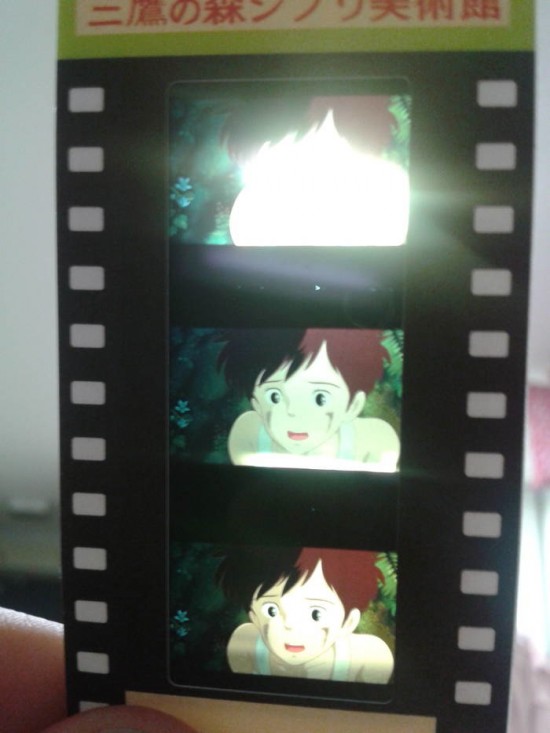 Tickets from the Studio Ghibli museum are made from snips of film