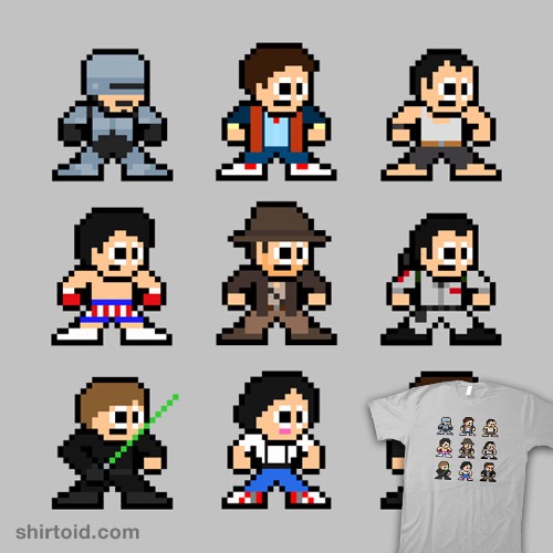 8-Bit 80's Heroes t-shirt