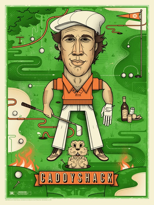 CADDYSHACK POSTER BY GRAHAM ERWIN 