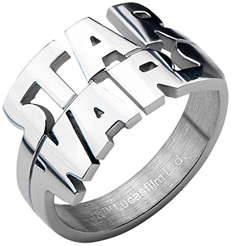 Star Wars Men's Cut Out Logo Stainless Steel Ring