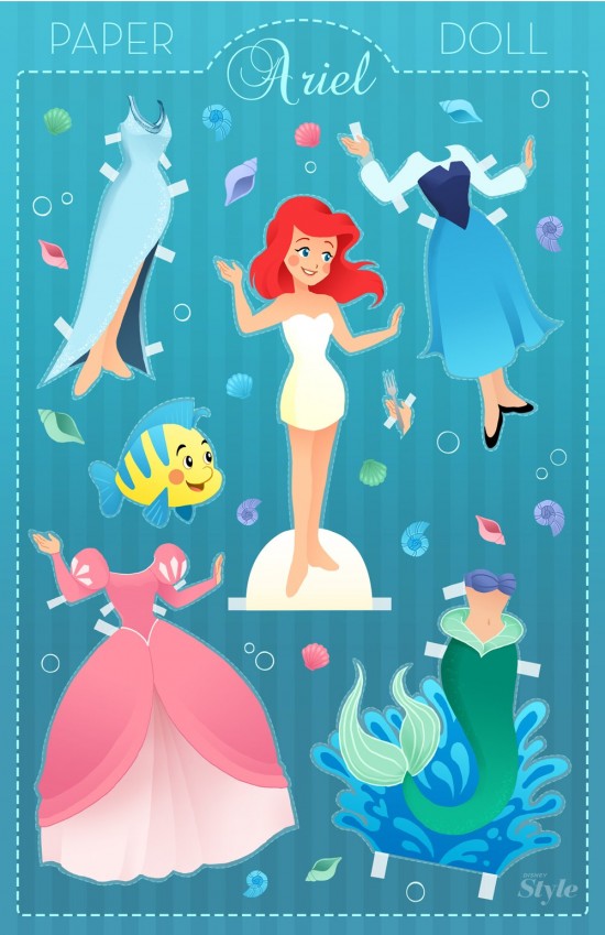 Ariel Paper Doll