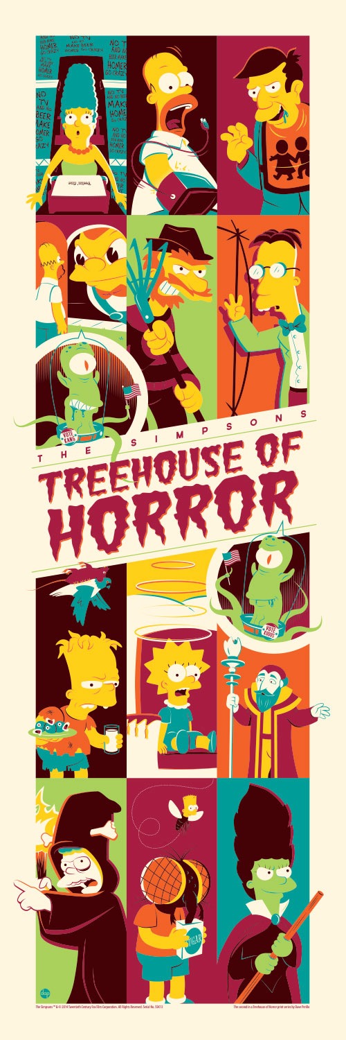 Dave Perillo's Second TREEHOUSE OF HORROR Print