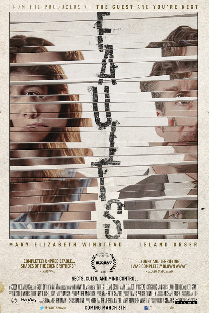 Poster For Cult Thriller 'Faults' Starring Mary Elizabeth Winstead