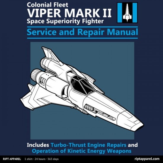 Battlestar Galactica-inspired design "Viper Mark II Service and Repair Manual"