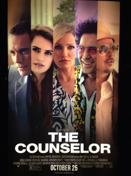 Poster for Ridley Scott's THE COUNSELOR