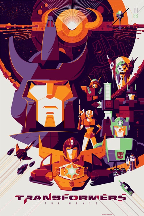 Transformers The Movie Poster by Tom Whalen