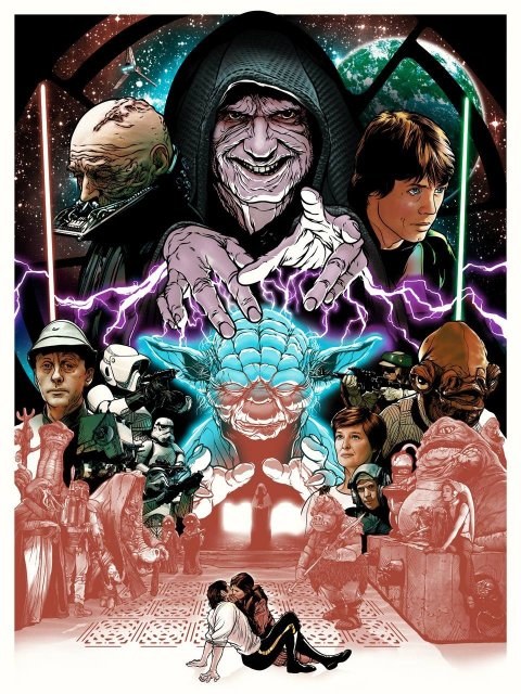 Return of The Jedi Themed Print, 