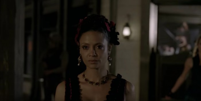 Thandie Newton's character Maeve Millay in Westworld