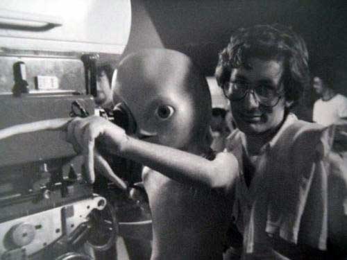 Steven Spielberg on the set of Close Encounters of the Third Kind