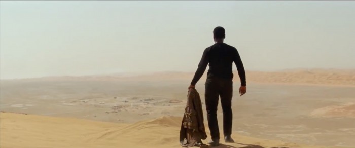 Finn on jakku Star Wars: The Force Awakens