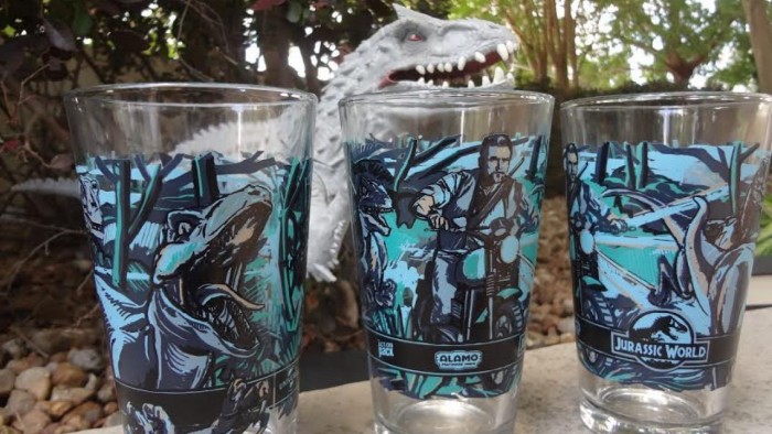 JURASSIC WORLD Pint Glasses From The Alamo Drafthouse