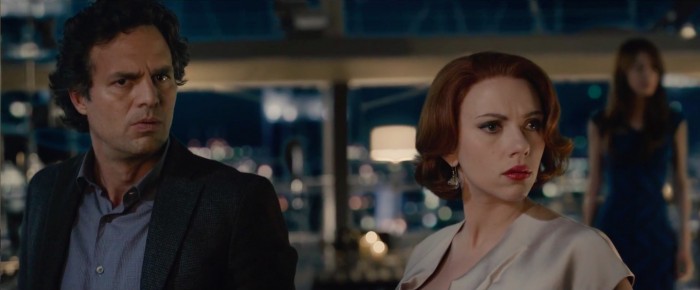 Mark Ruffalo and Scarlett Johansson in Avengers: Age of Ultron