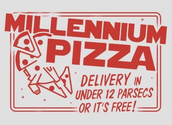 Millennium Pizza: Delivery In Under 12 Parsecs Or It's Free! T-Shirt