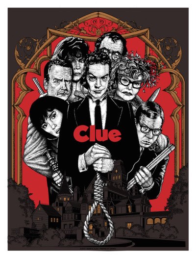 Clue screen print from Tbone & Aljax