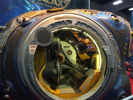 Guardians of the Galaxy mining pod prop on display at Marvel