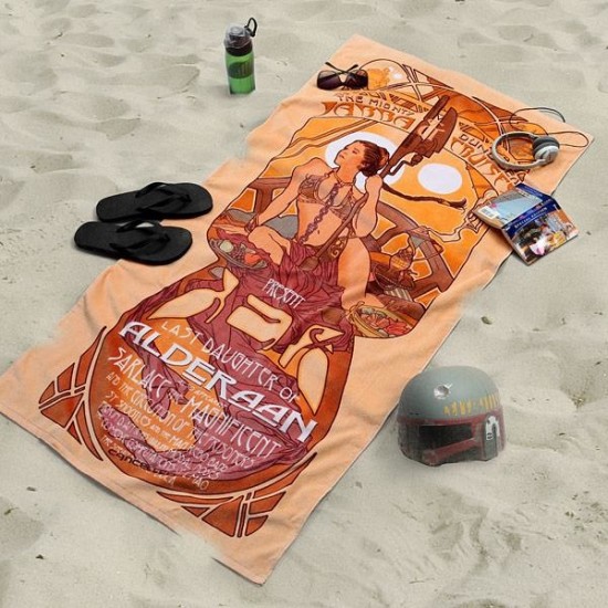 Bikini-Clad Princess Leia Beach Towel