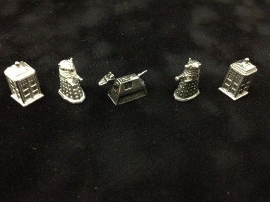 Pewter Doctor Who Monopoly Tokens
