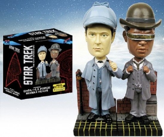 Star Trek: TNG Sherlock Holmes Data And La Forge Bobbleheads