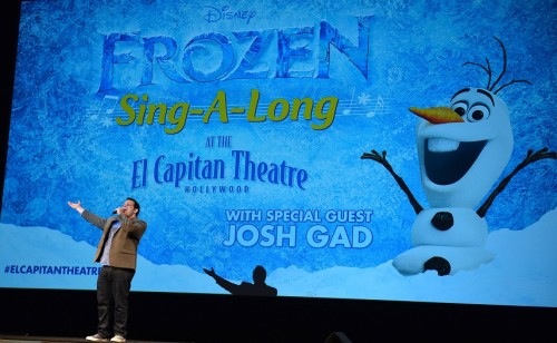 Josh Gad, Voice of Olaf, Suprises Frozen Sing-A-Long Audience in Hollywood