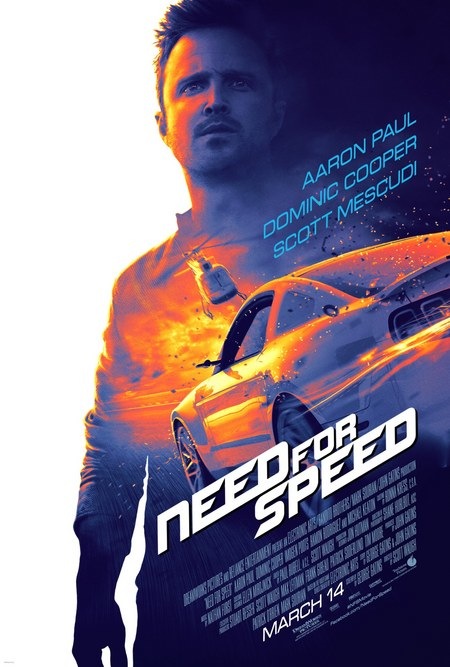 Need for Speed Poster Featuring Aaron Paul