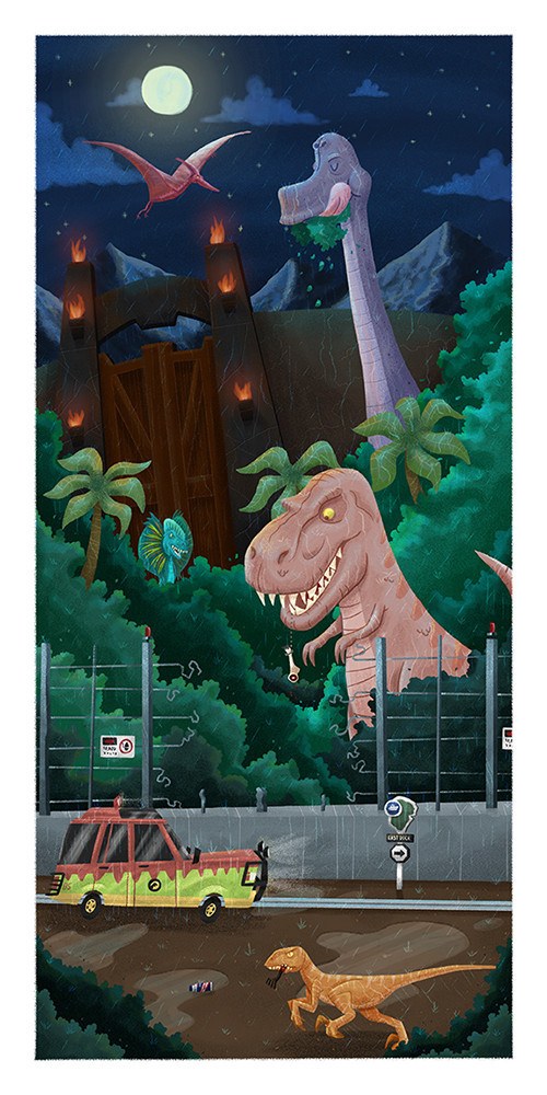 Jurassic Park print by Ian Gluabinger