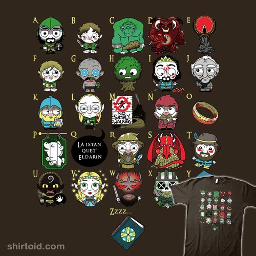 Tolkien A-Z t-shirt