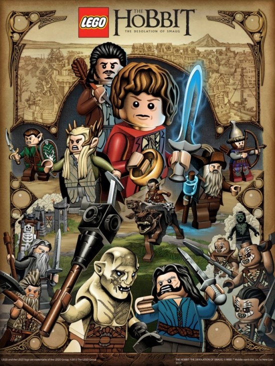 Mike Sutfin : The Desolation of Smaug Lego Poster