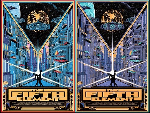 Private commissioned Fifth Element posters by Kilian Eng