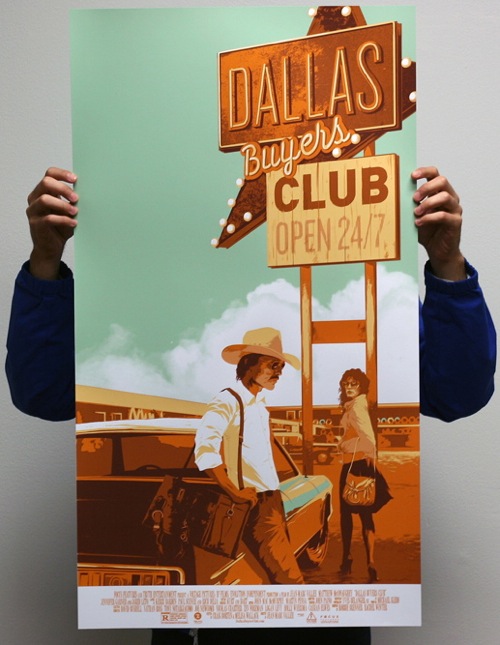 Dallas Buyers Club Poster by Matt Taylor from Mondo