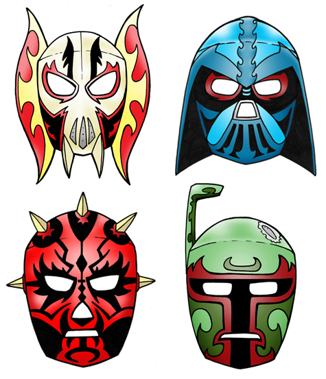 Star Wars Lucha Libre Masks