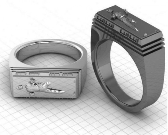 Han Solo In Carbonite As a Ring 