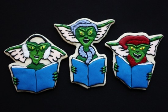 Caroling Gremlins Christmas Cookies