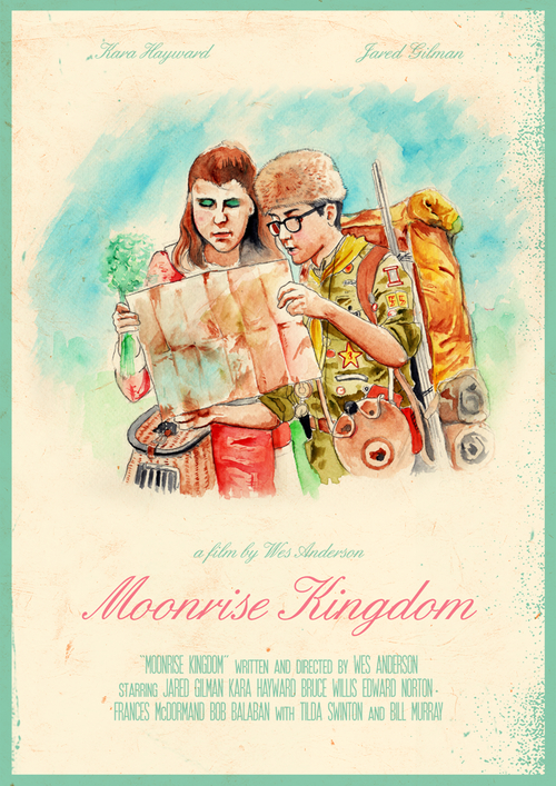 Moonrise Kingdom poster by Joel Amat Güell