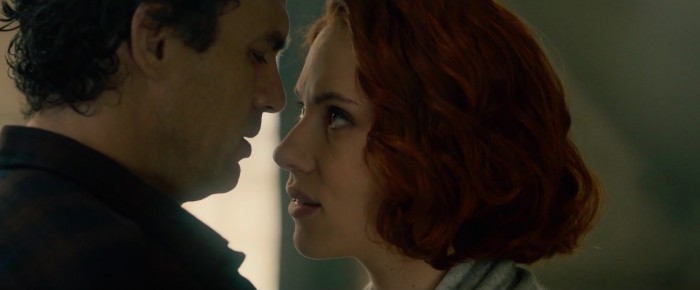 Mark Ruffalo and Scarlett Johansson in Avengers: Age of Ultron