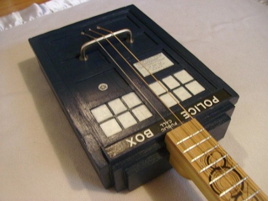 TARDIS Cigar Box Guitar