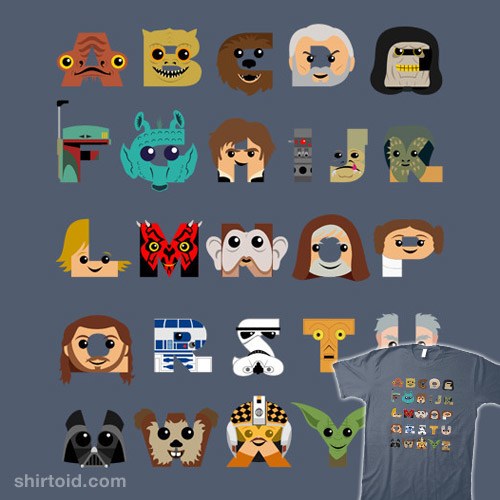 Star Wars A-Z T-SHIRT