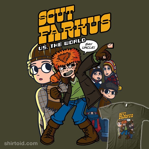 Scut Farkus vs. The World t-shirt