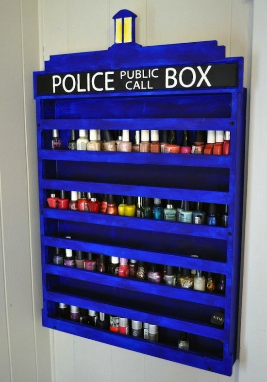 TARDIS Nail Polish Organizer