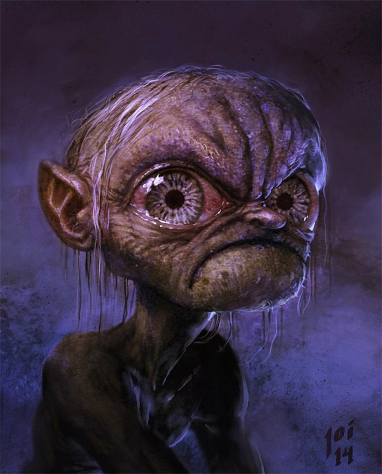 Gollum 2D Art by Joi Joi