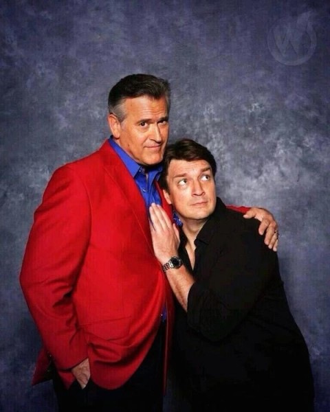 Bruce Campbell And Nathan Fillion