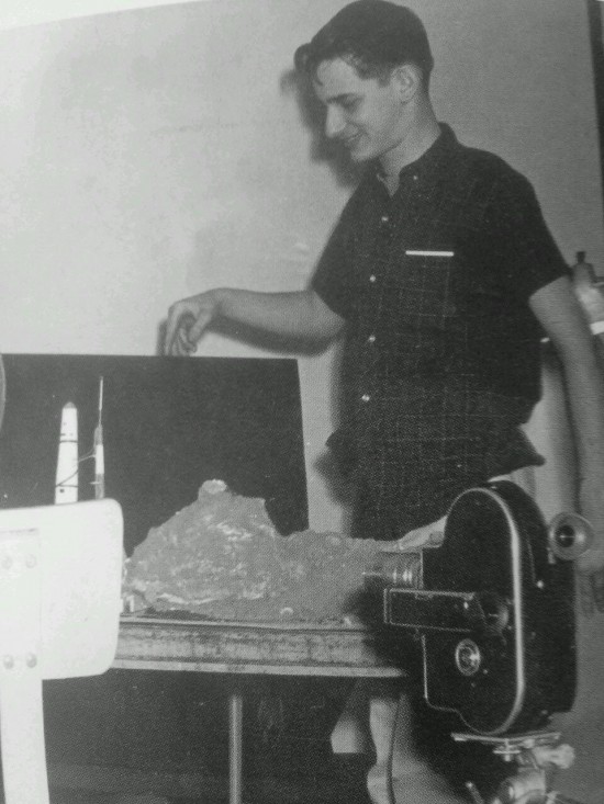 STEVEN SPIELBERG (17) shooting his first feature FIRELIGHT (on 8mm)