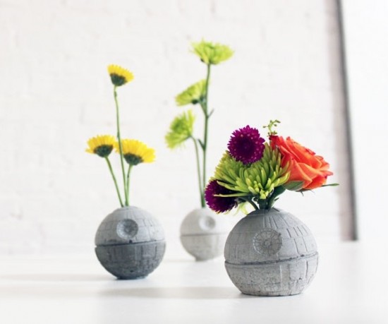 Concrete Death Star Vases