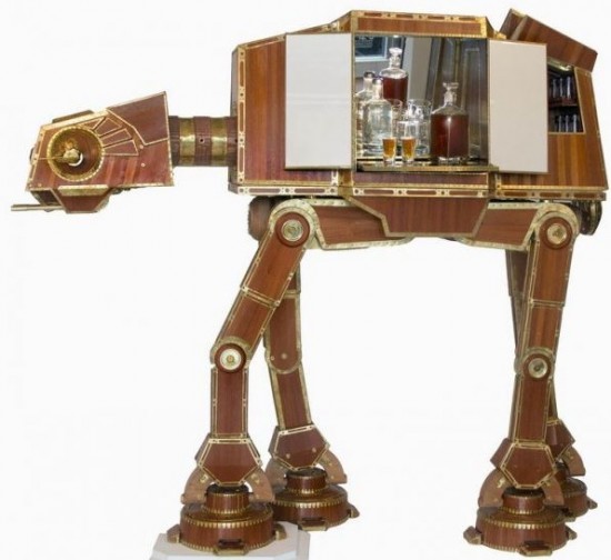 Steampunk AT-AT Liquor Cabinet