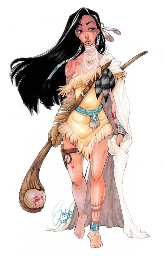 Disney Princesses As Fierce Warriors